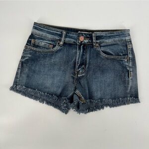 Indigo Rein Cut Off Raw Hem Jean Shorts Size 7 Women’s